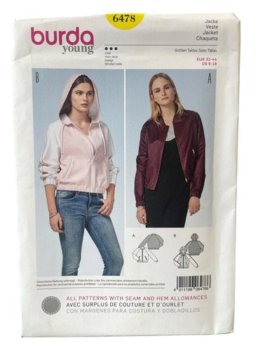 Burda 6478 jacket veste - 6478,