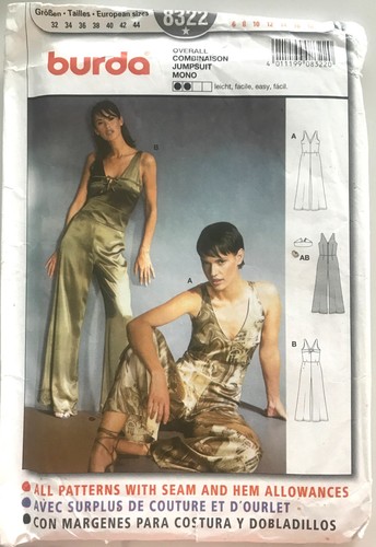 Burda 8322 jumpsuit pattern - ,